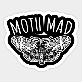 Moth Mad Sticker